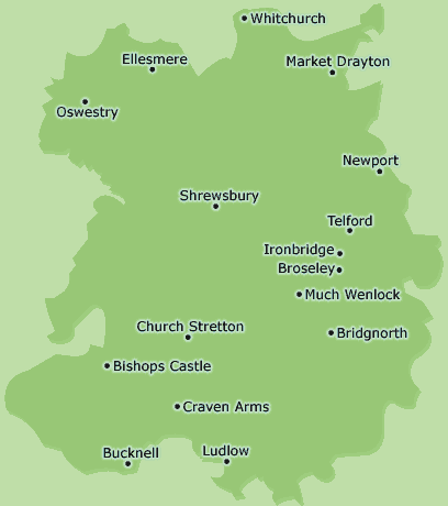 Shropshire map