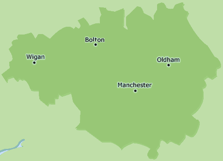 Greater Manchester map