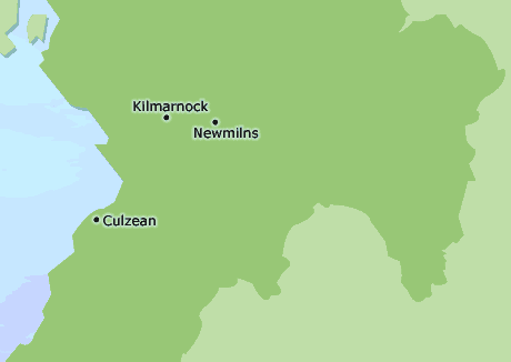East Ayrshire map